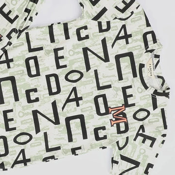 تيشيرت نص كم وبنطلون لياقه كوريشه اولادي بسكوته الوان متعددة صيفي من فرعون - 5106